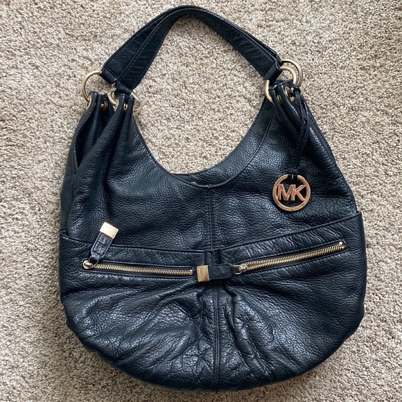 Michael Kors Black Leather Purse - Picture 1 of 8